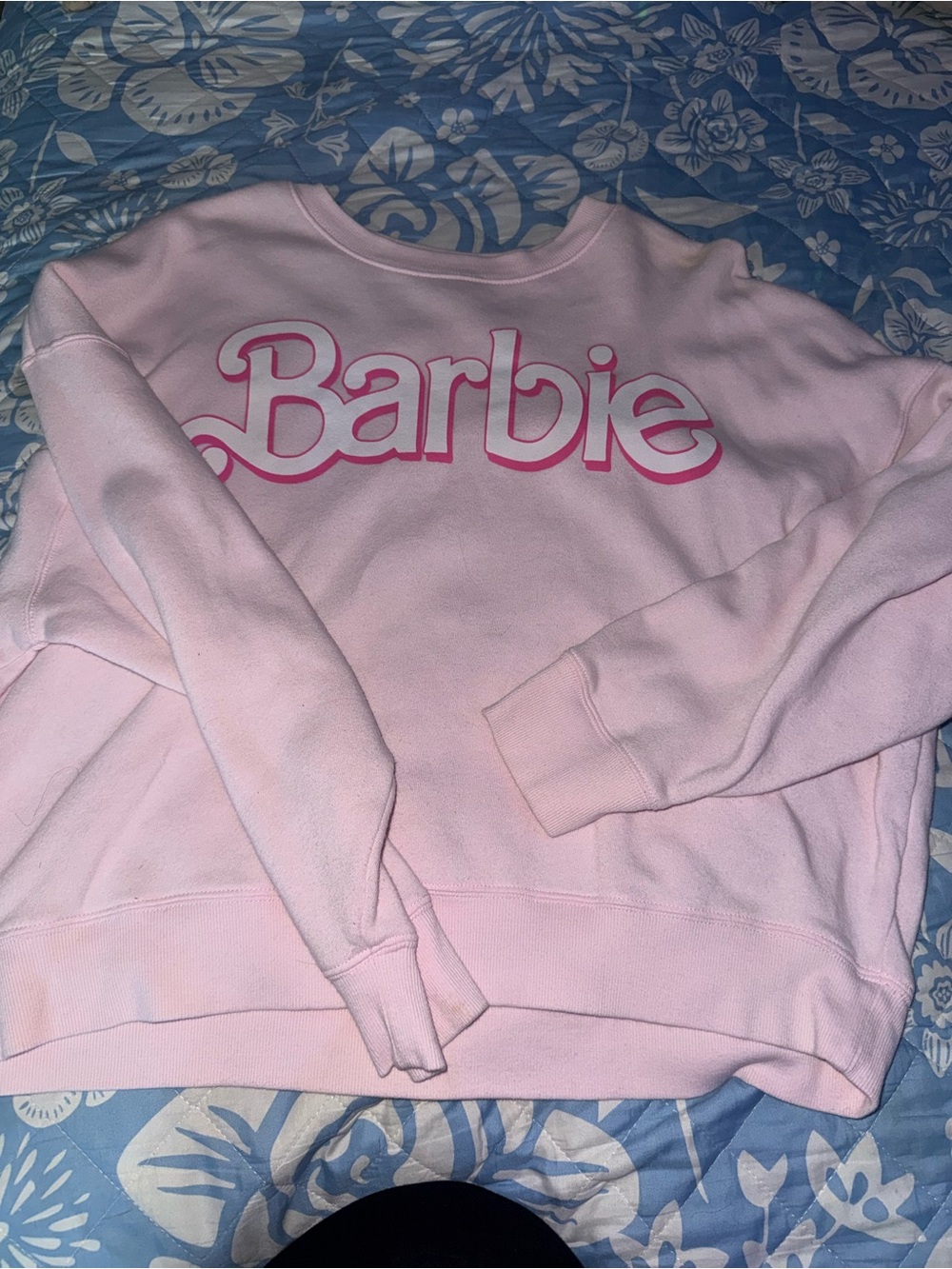 Barbie Light Pink Logo Crewneck Sweatshirt
